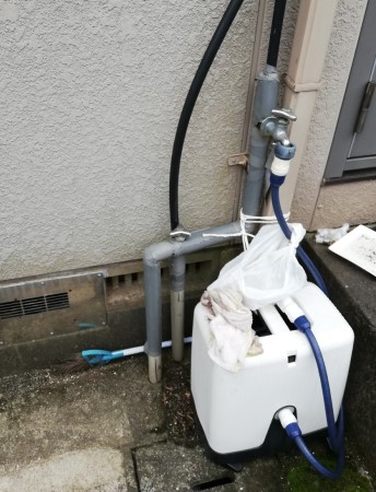 天日撤去　太陽熱温水器　止水